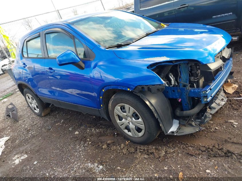 2015 Chevrolet Trax 1Ls VIN: KL7CJKSB0FB162077 Lot: 43959995