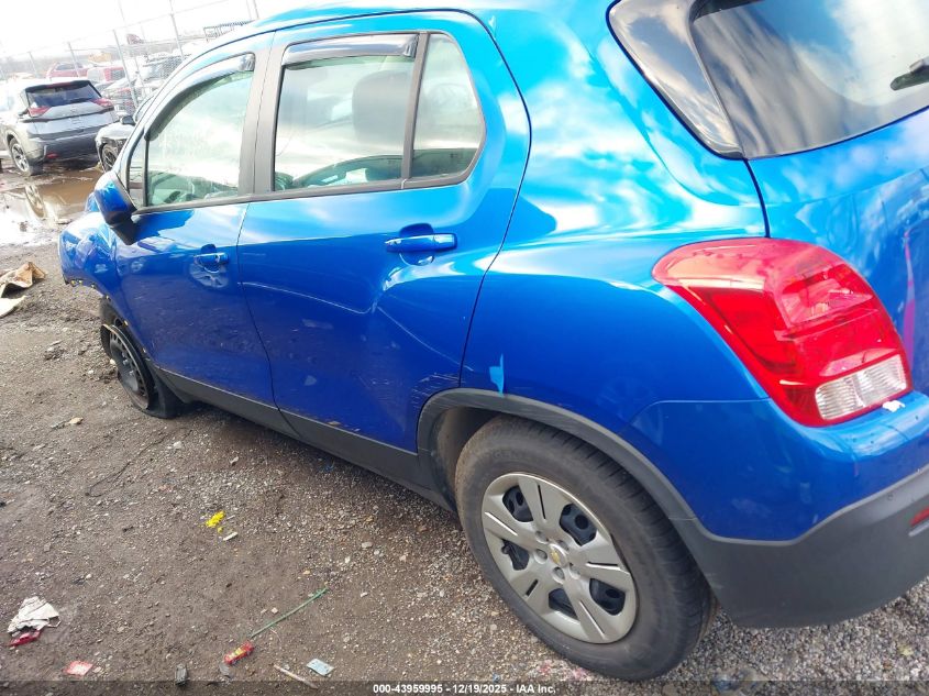 2015 Chevrolet Trax 1Ls VIN: KL7CJKSB0FB162077 Lot: 43959995