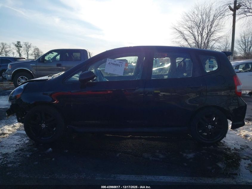 2007 Honda Fit Sport VIN: JHMGD386X7S046462 Lot: 43960017