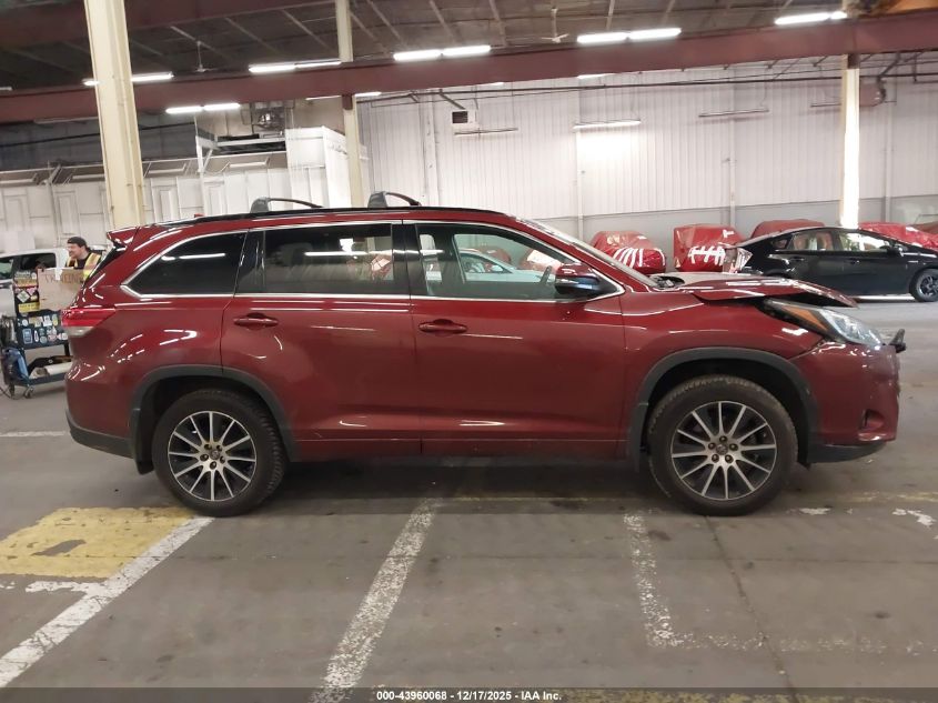 2017 Toyota Highlander Se VIN: 5TDJZRFH4HS399371 Lot: 43960068