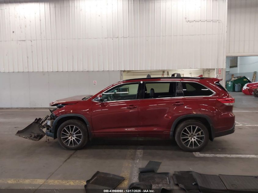 2017 Toyota Highlander Se VIN: 5TDJZRFH4HS399371 Lot: 43960068