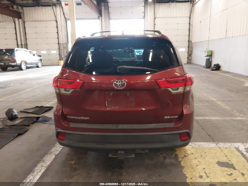 2017 Toyota Highlander Se VIN: 5TDJZRFH4HS399371 Lot: 43960068