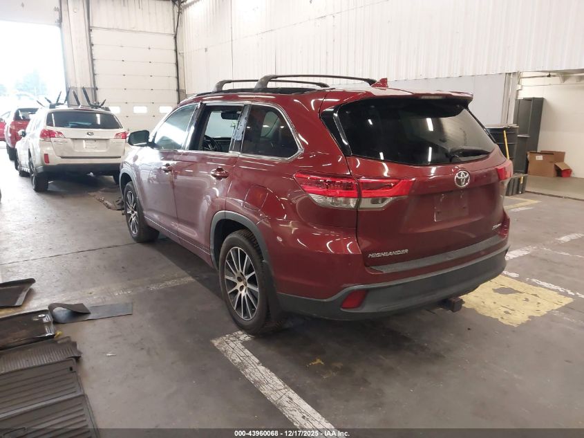 2017 Toyota Highlander Se VIN: 5TDJZRFH4HS399371 Lot: 43960068