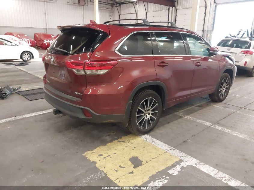 2017 Toyota Highlander Se VIN: 5TDJZRFH4HS399371 Lot: 43960068
