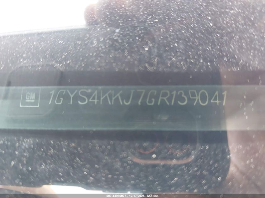 2016 Cadillac Escalade Esv Platinum VIN: 1GYS4KKJ7GR139041 Lot: 43960077