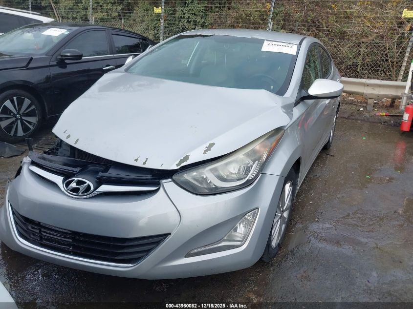 2015 Hyundai Elantra Se VIN: 5NPDH4AE1FH599837 Lot: 43960082