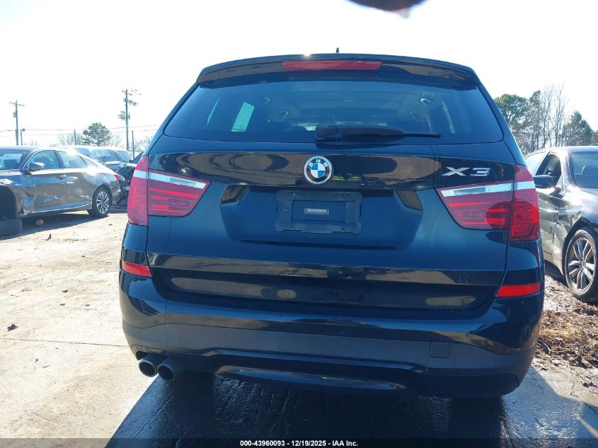 2017 BMW X3 Sdrive28I VIN: 5UXWZ7C34H0X40627 Lot: 43960093