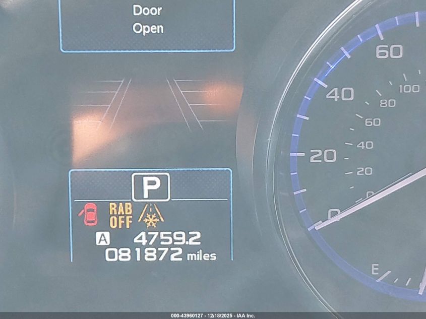 2019 Subaru Outback 2.5I Limited VIN: 4S4BSANC2K3224802 Lot: 43960127