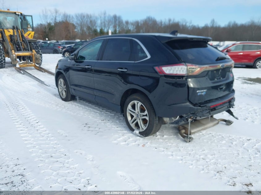 Vin: 2fmpk4k92hbc03540, lot: 44455803, ford edge titanium 20173