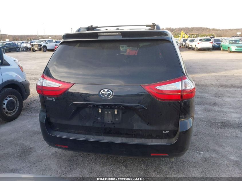 2015 Toyota Sienna Le 8 Passenger VIN: 5TDKK3DC5FS574320 Lot: 43960181