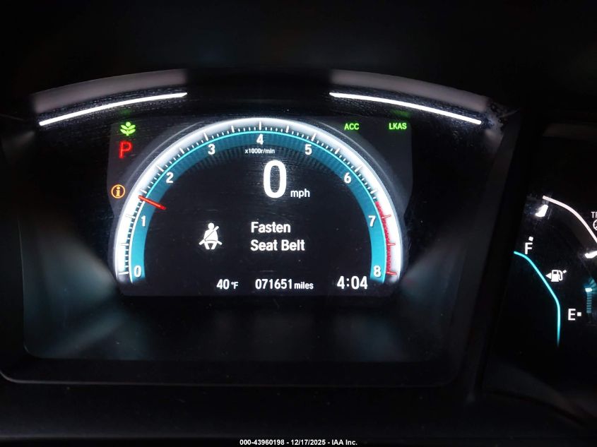 2019 Honda Civic Lx VIN: 2HGFC2F69KH573522 Lot: 43960198