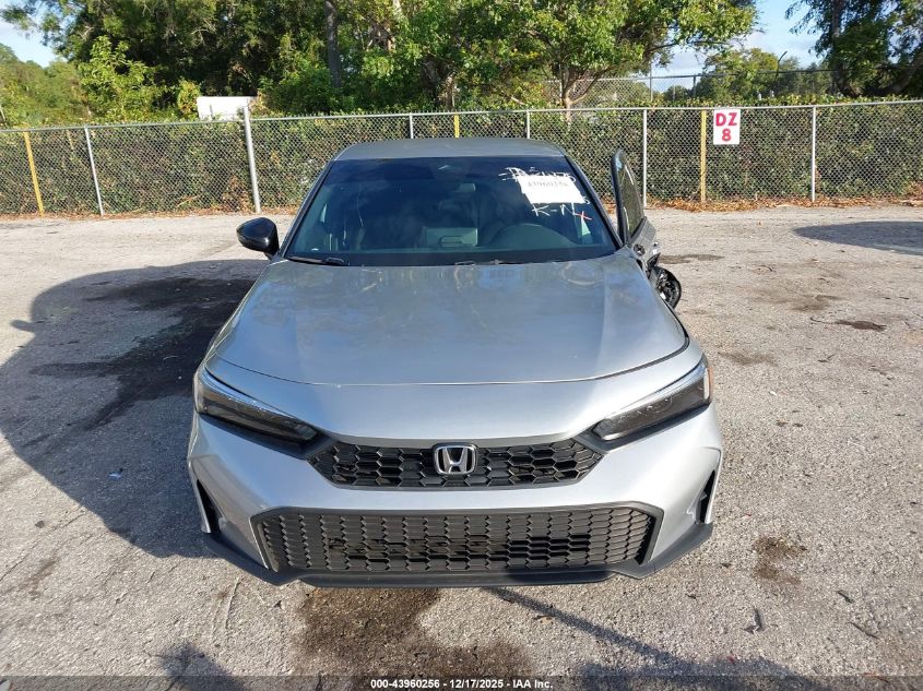 2025 Honda Civic Sport VIN: 2HGFE2F52SH541352 Lot: 43960256