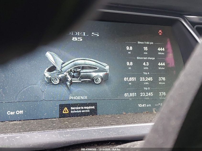 2014 Tesla Model S P85 VIN: 5YJSA1H14EFP38336 Lot: 43960309