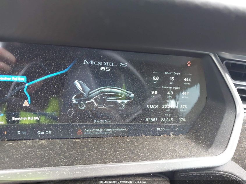 2014 Tesla Model S P85 VIN: 5YJSA1H14EFP38336 Lot: 43960309