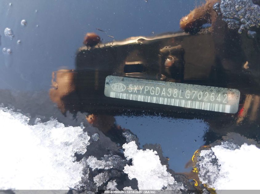 2020 Kia Sorento 2.4L Lx VIN: 5XYPGDA38LG702642 Lot: 43960326