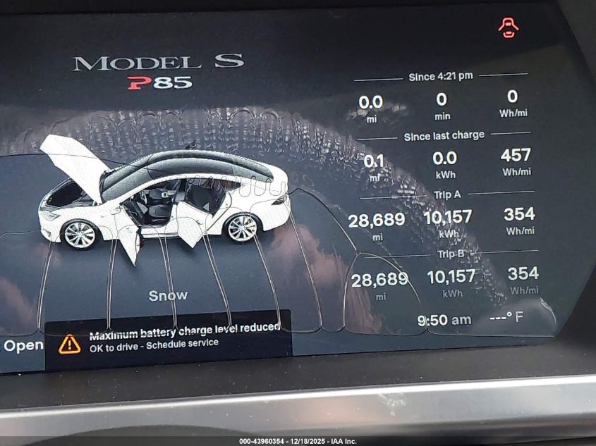 2013 Tesla Model S Performance VIN: 5YJSA1DP0DFP21946 Lot: 43960354