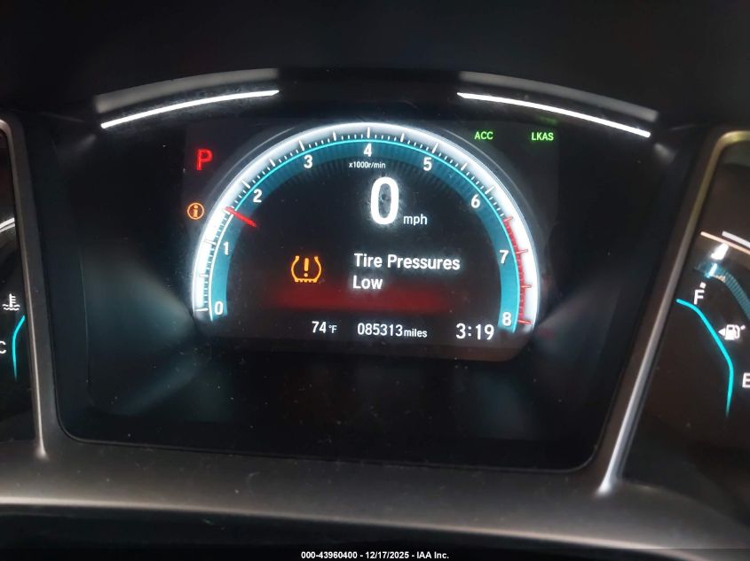 2019 Honda Civic Ex-L VIN: 19XFC1F77KE017559 Lot: 43960400