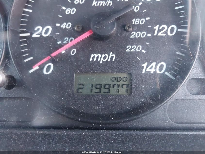 2000 Mazda Protege Dx/Lx VIN: JM1BJ2222Y0276112 Lot: 43960443