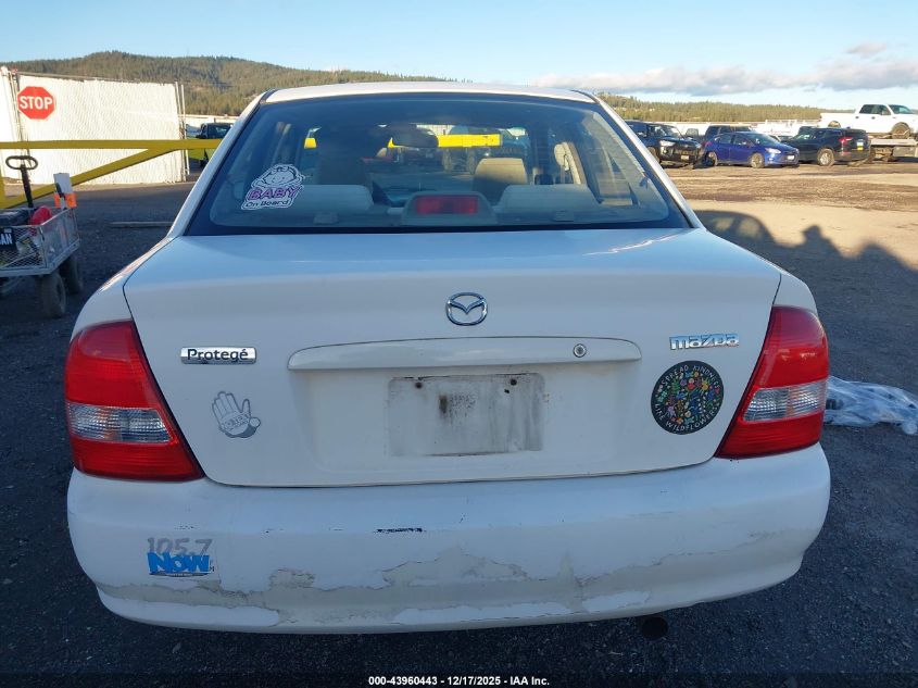 2000 Mazda Protege Dx/Lx VIN: JM1BJ2222Y0276112 Lot: 43960443