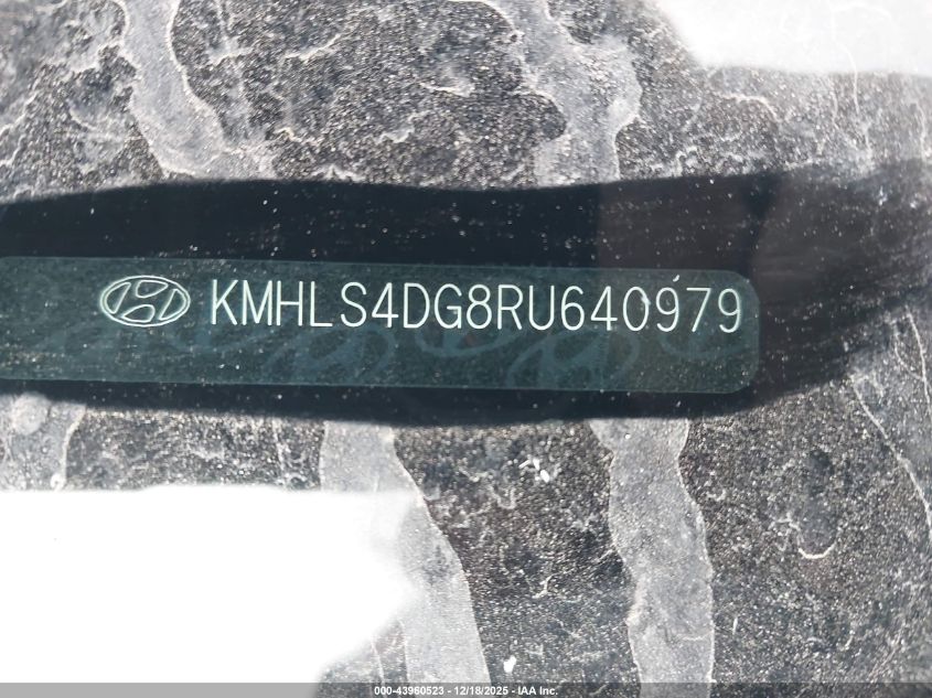 2024 Hyundai Elantra Sel VIN: KMHLS4DG8RU640979 Lot: 43960523