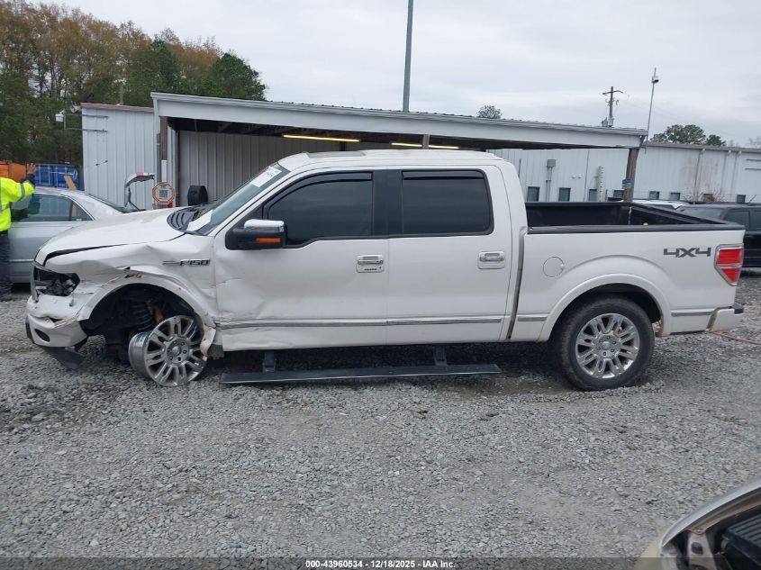 2013 Ford F-150 Platinum VIN: 1FTFW1EF9DFA34162 Lot: 43960534