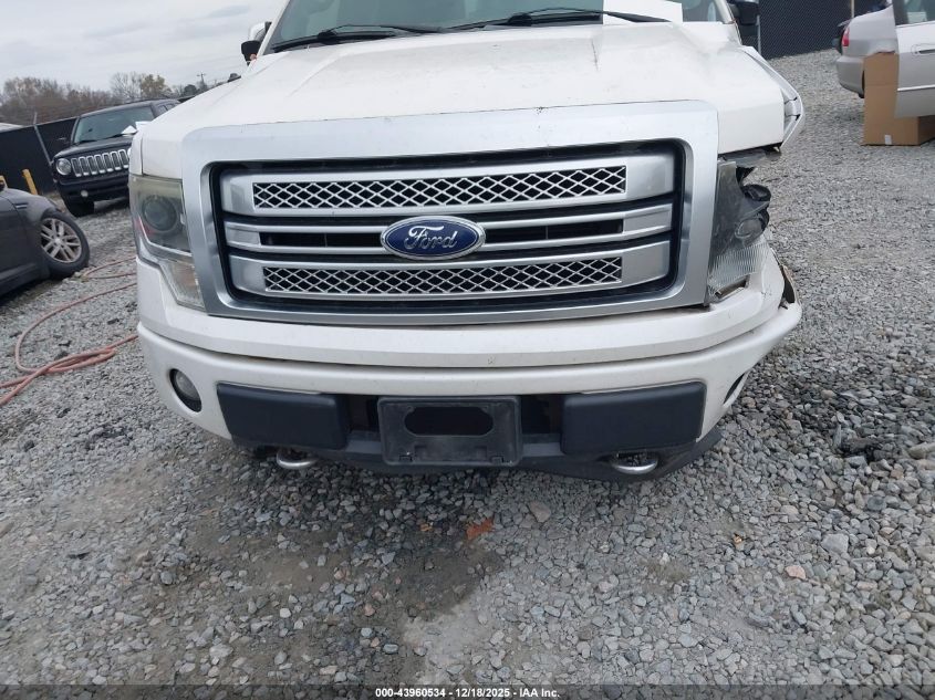 2013 Ford F-150 Platinum VIN: 1FTFW1EF9DFA34162 Lot: 43960534