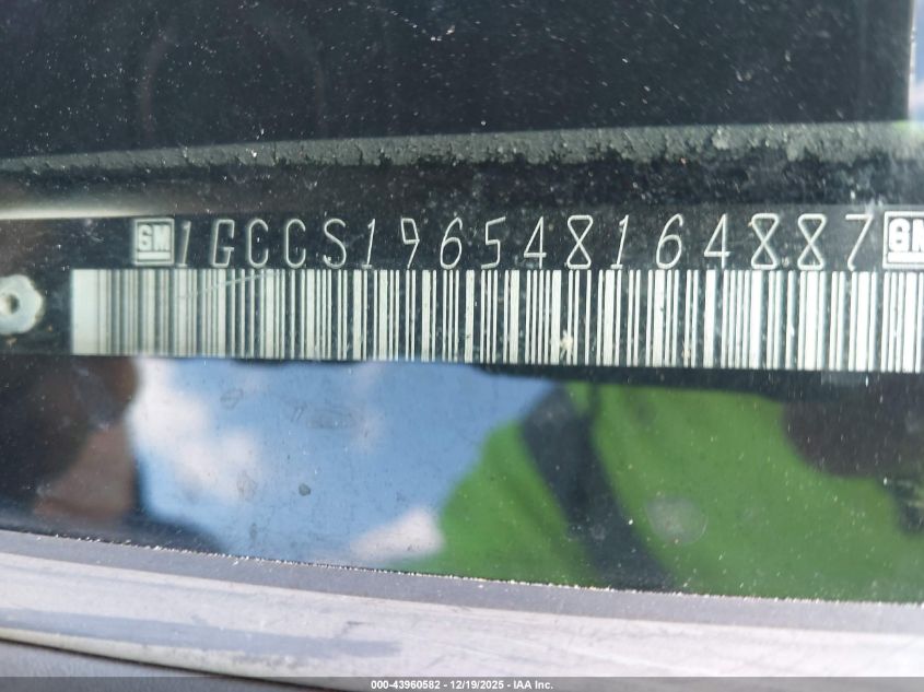 2004 Chevrolet Colorado VIN: 1GCCS196548164887 Lot: 43960582