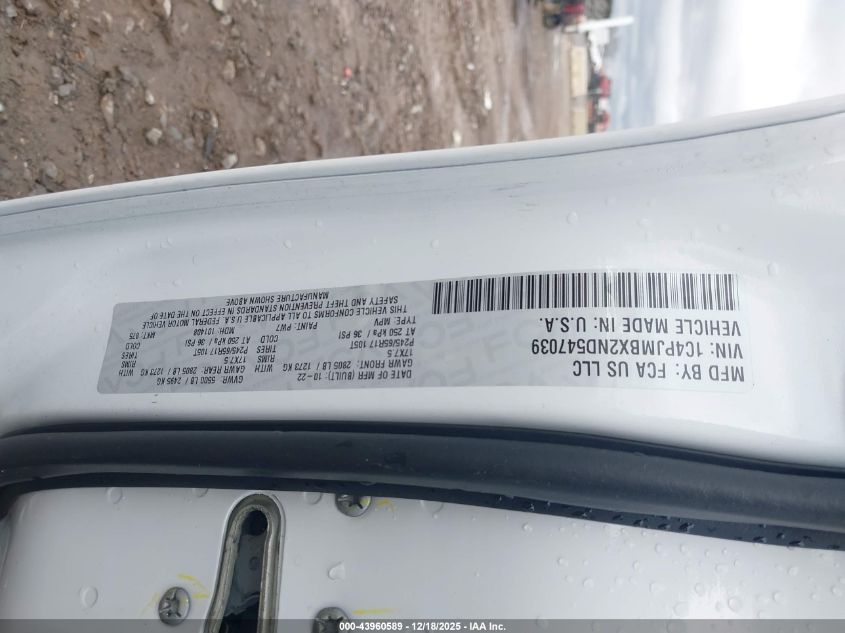 2022 Jeep Cherokee Trailhawk 4X4 VIN: 1C4PJMBX2ND547039 Lot: 43960589