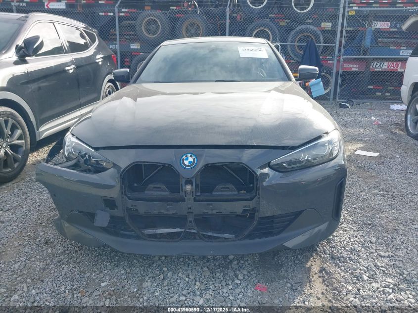 2023 BMW I4 Edrive35 VIN: WBY43AW03PFR00984 Lot: 43960590