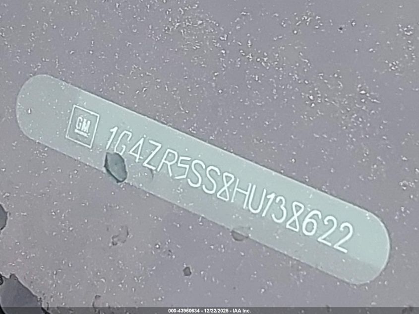 2017 Buick Lacrosse Premium VIN: 1G4ZR5SS8HU138622 Lot: 43960634