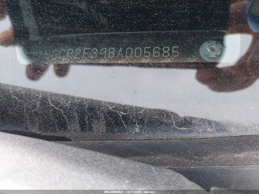 2011 Honda Accord 2.4 Lx VIN: 1HGCP2F39BA005685 Lot: 43960641