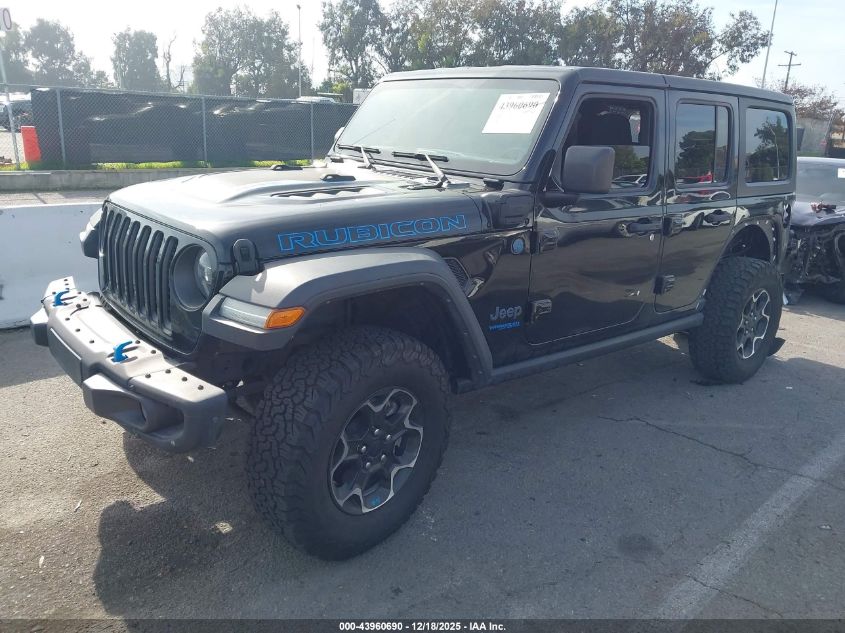 2022 Jeep Wrangler 4Xe Unlimited Rubicon 4X4 VIN: 1C4JJXR62NW101689 Lot: 43960690