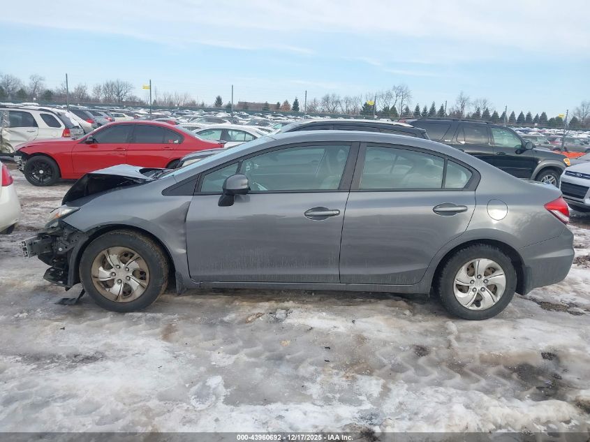 2013 Honda Civic Lx VIN: 19XFB2F59DE074730 Lot: 43960692