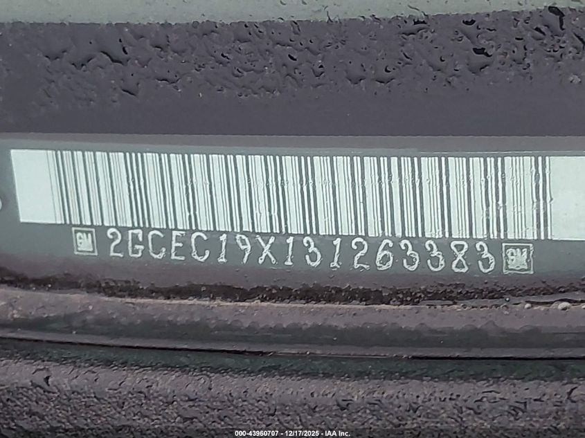 2003 Chevrolet Silverado 1500 Ls VIN: 2GCEC19X131263383 Lot: 43960707
