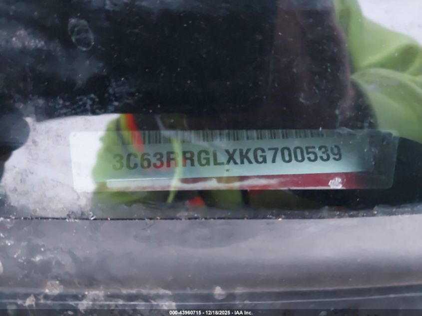 2019 Ram 3500 Tradesman 4X4 8' Box VIN: 3C63RRGLXKG700539 Lot: 43960715