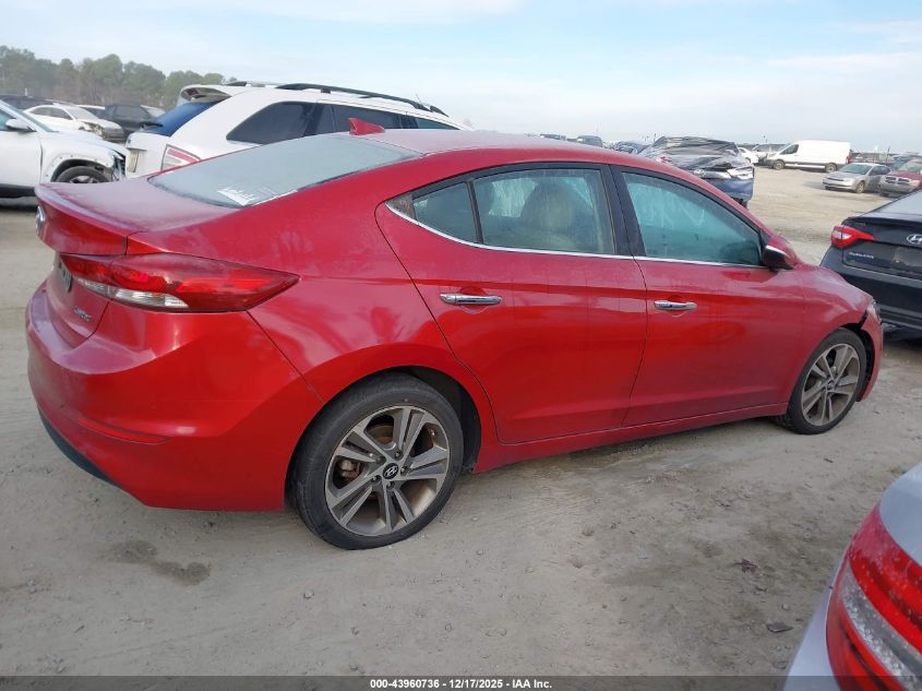 2017 Hyundai Elantra Limited VIN: 5NPD84LF2HH021254 Lot: 43960736