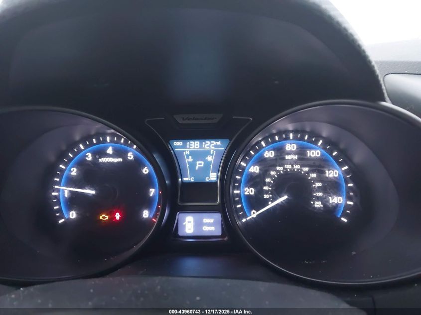 2013 Hyundai Veloster Turbo W/Blue VIN: KMHTC6AE8DU086914 Lot: 43960743