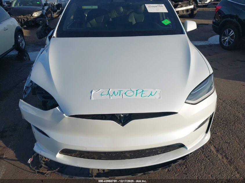 2022 Tesla Model X Dual Motor All-Wheel Drive/Plaid Tri Motor All-Wheel Drive VIN: 7SAXCDE54NF344069 Lot: 43960759