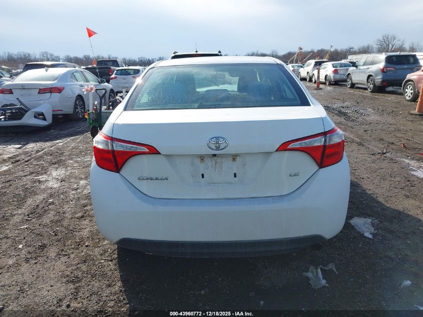 2016 Toyota Corolla Le VIN: 2T1BURHE3GC623081 Lot: 43960772