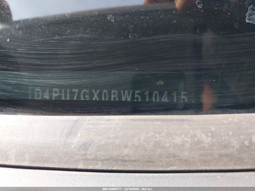 2011 Dodge Nitro Shock VIN: 1D4PU7GX0BW510415 Lot: 43960777