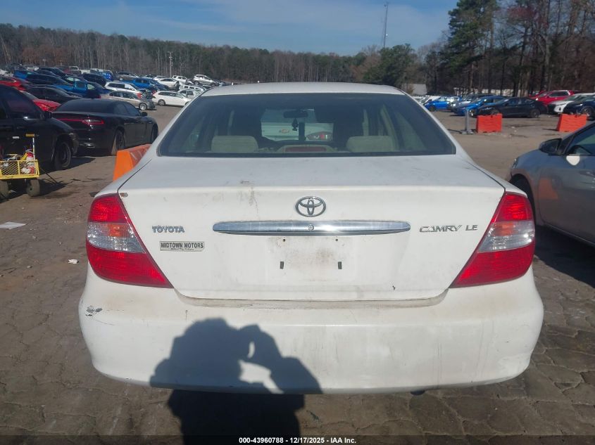 2003 Toyota Camry Le VIN: 4T1BE32K13U160178 Lot: 43960788