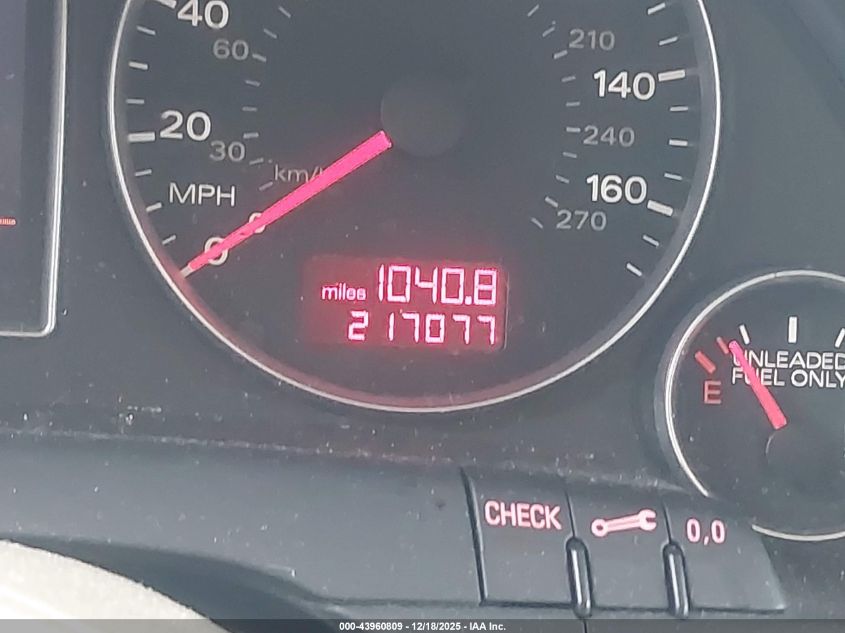 2008 Audi A4 2.0T VIN: WAUAF78E28A069710 Lot: 43960809