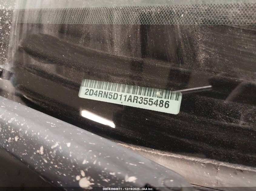 2010 Dodge Grand Caravan Sxt VIN: 2D4RN5D11AR355486 Lot: 43960811