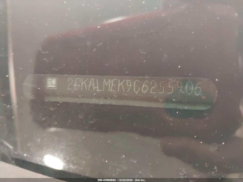 2012 GMC Terrain Sle-1 VIN: 2GKALMEK9C6255906 Lot: 43960860