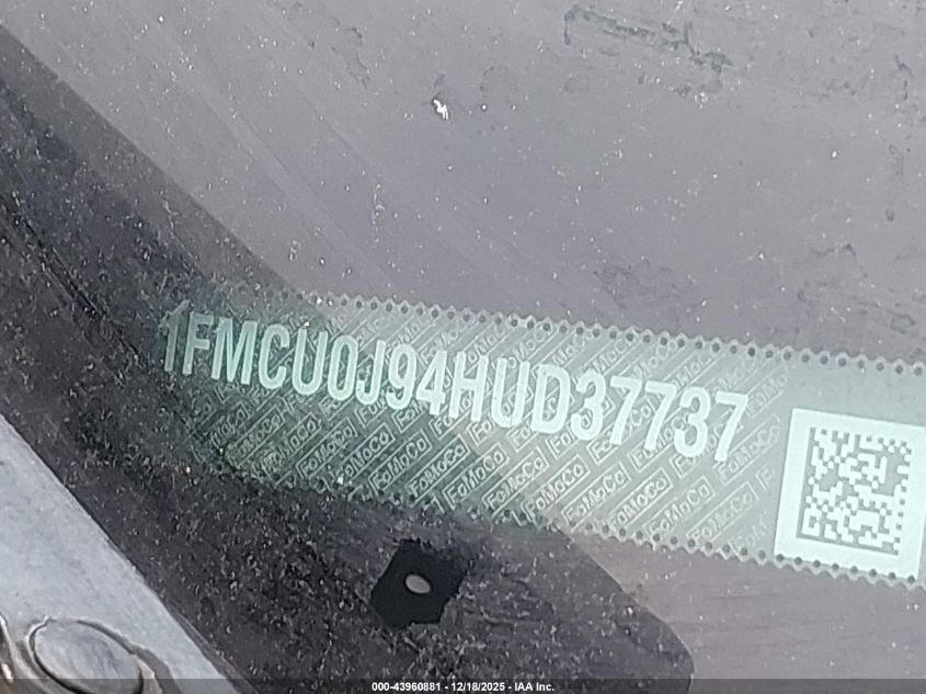 2017 Ford Escape Titanium VIN: 1FMCU0J94HUD37737 Lot: 43960881