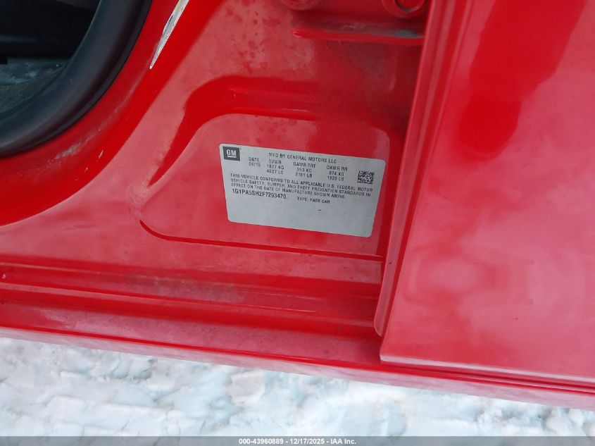 2015 Chevrolet Cruze Ls Auto VIN: 1G1PA5SH2F7293470 Lot: 43960889