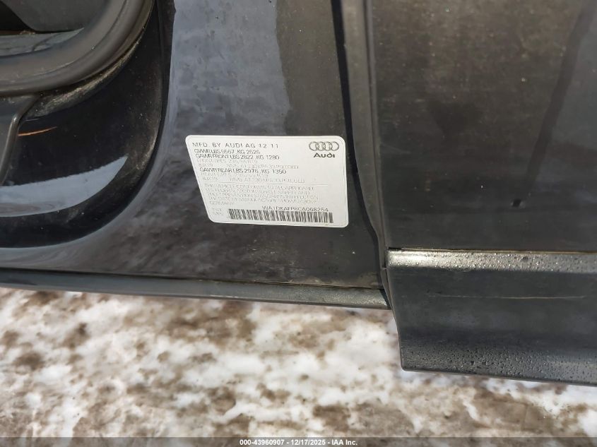 2012 Audi Q5 3.2 Premium Plus VIN: WA1DKAFP8CA068254 Lot: 43960907