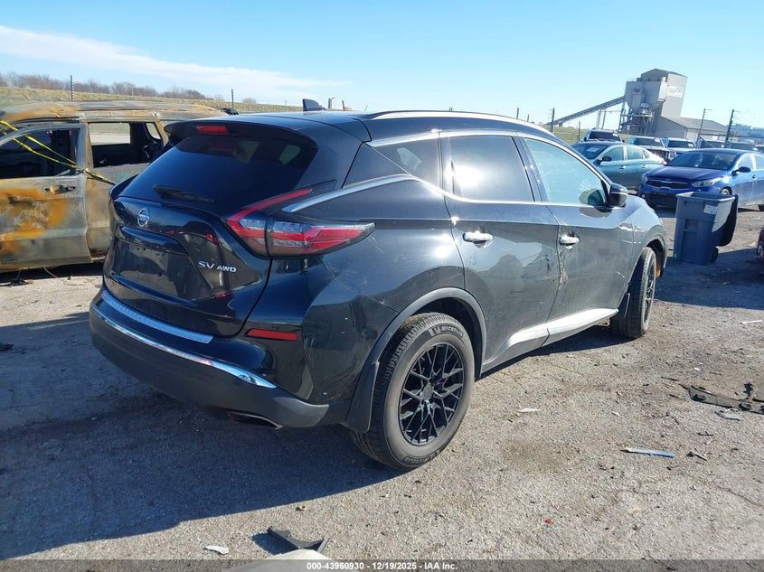 Vin: 5n1az2bs2nc126284, lot: 44456588, nissan murano sv intelligent awd 20224
