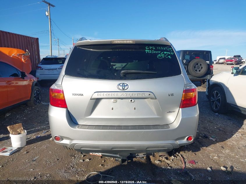 2008 Toyota Highlander Limited VIN: JTEES42A582070537 Lot: 43960949