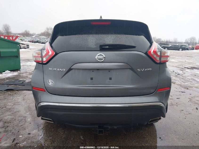 2018 Nissan Murano Platinum/S/Sl/Sv VIN: 5N1AZ2MG9JN124085 Lot: 43960962